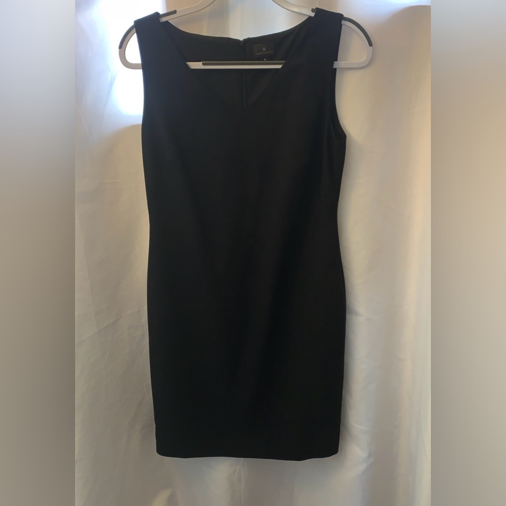 Little Black Dress Lined Sleeveless size 6 Worthington Chiffon Feel Cap Sleeves